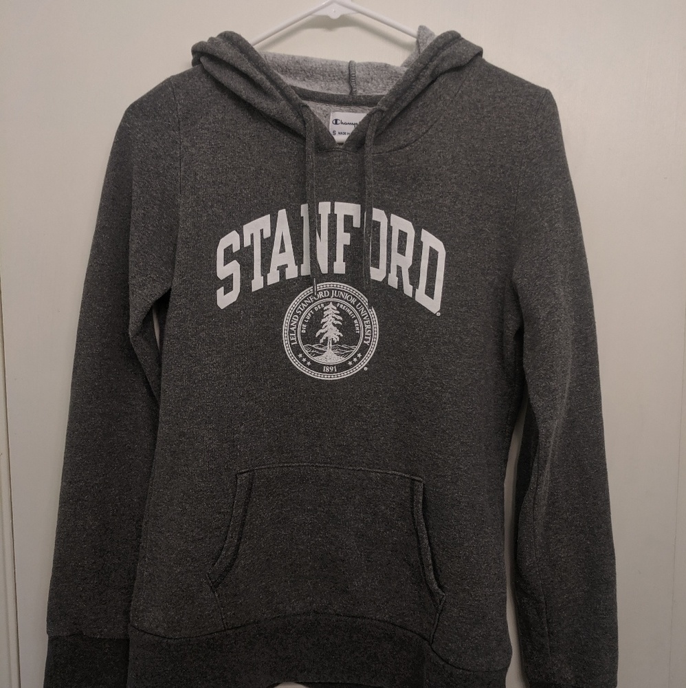 Women's Champion Grey Gray Stanford Hoodie